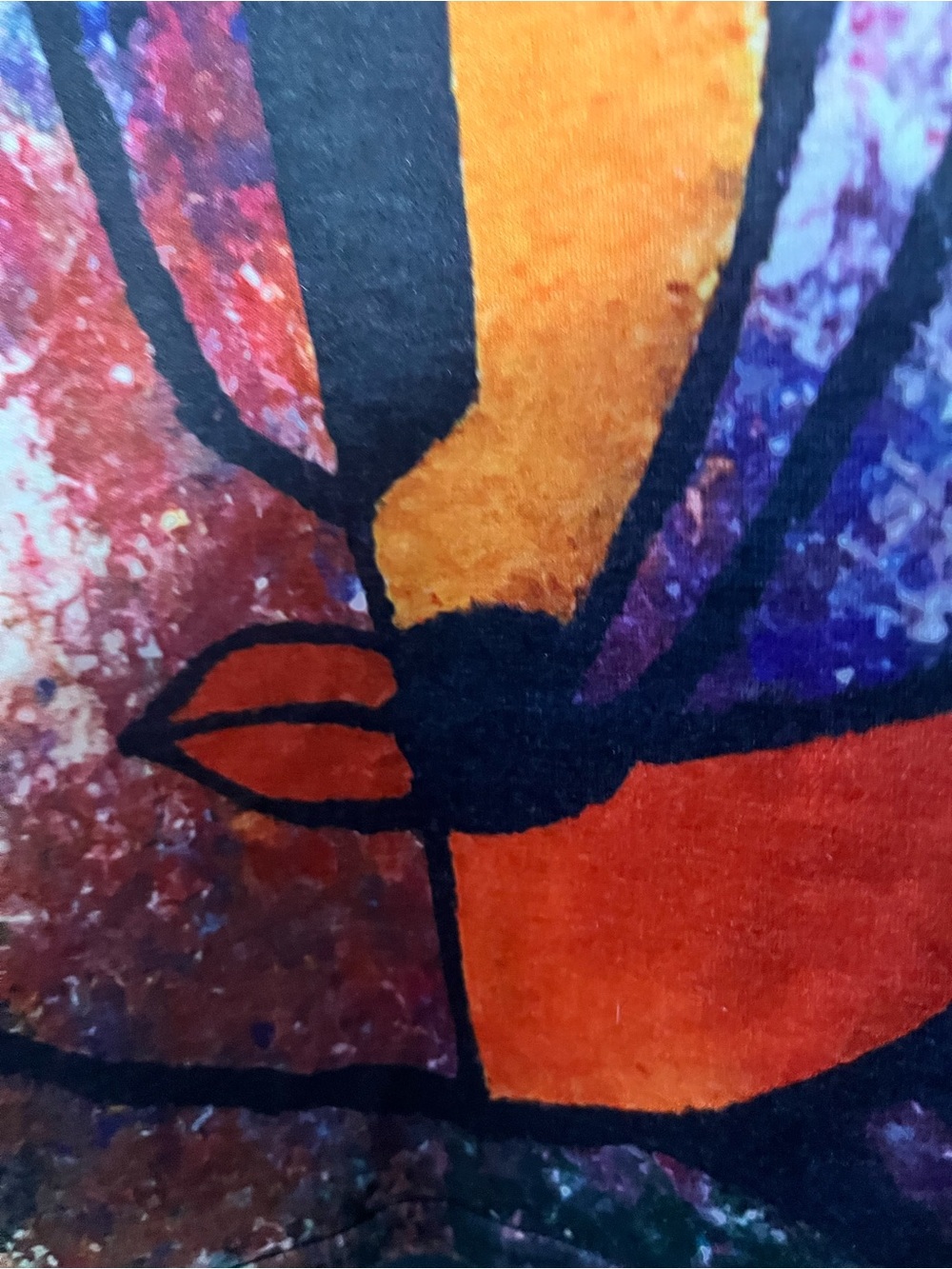 Source Unknown Abstract Multi-Color V-Neck Tee - Picture 4 of 5